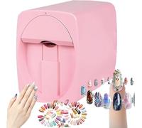 JMOUZHG Impresora portátil digital móvil para arte de uñas, máquina impresora de uñas automática inteligente 3D, pantalla táctil, para belleza y cuidado personal para uñas domésticas de niñas, D (B)
