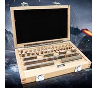 JMOUZHG Juego de Bloques de Calibre métrico de 38 Piezas, 1.005 100 mm de Alta percisión Bloque de Calibre Deslizante de Acero, para calibrador, micrómetro, 0 Grados (1grade)