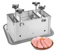 JMOUZHG Máquina de 3 kg para Hacer Embutidos con presurización de Doble Tornillo y Base Desmontable para Hamburguesas rellenas caseras, Mini Hamburguesas y Barbacoa