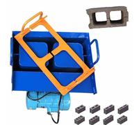 JMOUZHG Máquina Manual para fabricar moldes de Ladrillos para Bloques de hormigón Huecos, formación rápida en 45 Segundos, 212 Vibraciones/Minuto (2 Agujeros)