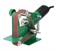 JMOUZHG Mini lijadora de Banda eléctrica, Amoladora de Banco, lijadora de Banda de Pulido portátil de Bricolaje con 5 Bandas de Lijado, para Metal, Madera, plástico