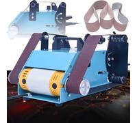 JMOUZHG Mini lijadora de Banda - Kit de Amoladora de Banda eléctrica de Doble Extremo para carpintería, Metal, fabricación de Cuchillos