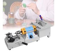 JMOUZHG Mini Sierra de Mesa de 750 W, máquina Amoladora pulidora de Gemas de 800-10000 RPM, máquina de perforación y Grabado de Joyas, Equipo de molienda lapidaria