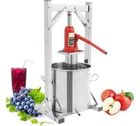 JMOUZHG Prensa Hidráulica de Vino de Frutas 12/22/36L, Prensa de Sidra de Acero Inoxidable, Extractor Comercial para Uvas, Zanahorias, Naranjas y Verduras (36L)