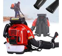 JMOUZHG Soplete de Hojas de Mochila a Gasolina 85CC,soplador de Nieve de Mochila Alimentado a 8000rpm,Motor de 2 Tiempos para el Cuidado del césped/jardín, Nieve/césped en el Patio.