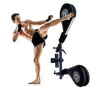 JMOUZHG Wing Chun Dummy Montado en la Pared Almohadillas de Patada para Artes Marciales, Taekwondo Wing Chun Equipo de Entrenamiento Ajustable (2 Pack)