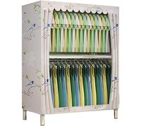 JMOZHCD Armario, Armario de Lona portátil con Barra para Colgar, Estante de Almacenamiento para guardarropa, Adecuado para Dormitorio, Gabinete de Almacenamiento para Sala de Estar (D 85x45x170cm)