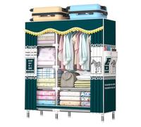 JMOZHCD Armario de Tela Armario portátil Armario de Almacenamiento Estante de Armario portátil, Tela cómoda, Estructura de Acero, Adecuado para Guardar Ropa y Zapatos (D 105 * 45 * 170CM)