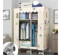JMOZHCD Armario de Tela para Dormitorio, Armario para Ropa, Armario de Lona, Armario portátil, Almacenamiento de Ropa con estantes y taquillas con Barra Colgante (A 110x45x170cm)
