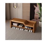 JMOZHCD Banco de Almacenamiento para Zapatos de Entrada, Banco con Asiento tapizado de Cuero, Banco para Zapatos para Padres e Hijos, instalación (Orange 100 * 38 * 44cm)