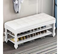 JMOZHCD Banco de Entrada con Almacenamiento de Zapatos, Banco con Almacenamiento de Zapatos y Asientos Zapatero de 3 Capas con Almacenamiento de Asiento (E 80cm)