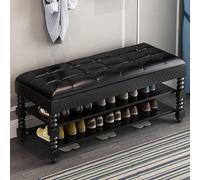 JMOZHCD Banco de Entrada con Almacenamiento de Zapatos, Banco con Almacenamiento de Zapatos y Asientos Zapatero de 3 Capas con Almacenamiento de Asiento (C 80cm)