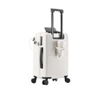 JMOZHCD Conjunto de Equipaje de Gran Capacidad Maleta Maleta de Viaje de Mano Unisex con Apertura Frontal (White 22 Inch)