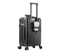 JMOZHCD Conjunto de Equipaje de Gran Capacidad Maleta Maleta de Viaje de Mano Unisex con Apertura Frontal (Black 24 Inch)