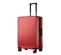 JMOZHCD Cubierta de Carrito con Marco de Aluminio, Cubierta de Carrito de Moda de Gran Capacidad, Caja de Cabina de Negocios, Maleta de Ruedas Universal de Viaje, Estuche de Cremallera (Red 26 Inch)