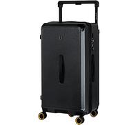 JMOZHCD Equipaje Ancho de Gran Capacidad para Estudiantes de embarque, Equipaje con contraseña Gruesa, Carcasa Dura, absorción de Impacto (Black)