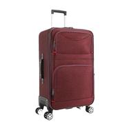 JMOZHCD Equipaje de Mano, Maleta rodante de Tela Oxford, Bolsa de Viaje grande con Ruedas, Maleta de Equipaje rodante con Cremallera (Red 24 Inch)