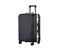 JMOZHCD Equipaje de Viaje Maleta Elegante Marco de Aluminio Maleta con Ruedas Equipaje de Cabina pequeño (Black(White Border) 22)