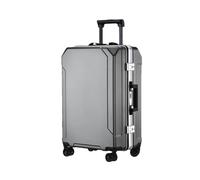 JMOZHCD Equipaje de Viaje Maleta Elegante Marco de Aluminio Maleta con Ruedas Equipaje de Cabina pequeño (Gray(White Border) 28)