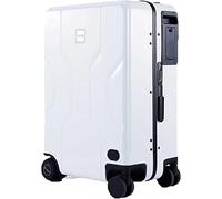 JMOZHCD Equipaje Inteligente con desbloqueo de Huellas Dactilares, Cubierta de Carrito para Montar, Carga de teléfono móvil, Carcasa Dura, tecla de Seguimiento automática, Control por aplicación (C)