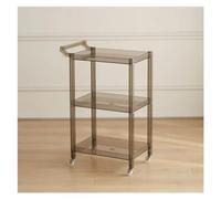 JMOZHCD Estante de Almacenamiento de Cocina, Carrito de Almacenamiento rodante, Carrito de refrigerios extraíble, Carrito Transparente de acrílico, (A)