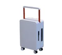 JMOZHCD La Maleta Ancha del Viaje de la Carretilla de la Moda para los Hombres y Las Mujeres Rueda el Almacenamiento del Equipaje del embarque de 20 Pulgadas (Pearl White 20)