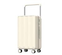 JMOZHCD Maleta Ancha con Ruedas para Mujer, Equipaje de Viaje, Maleta Multifuncional con contraseña de Gran Capacidad (White 20)