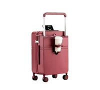 JMOZHCD Maleta Ancha Multifuncional con Ruedas para Mujer, Maleta de Cabina de Viaje con portavasos, Conjunto de Maleta combinada (Single Box3 24)