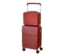 JMOZHCD Maleta Ancha Multifuncional con Ruedas para Mujer, Maleta de Cabina de Viaje con portavasos, Conjunto de Maleta combinada (One Set3 20)