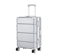 JMOZHCD Maleta con asa Ancha para Equipaje, Equipaje de Mano para Hombre, Caja de almacenaje para Acampada con Marco de Aluminio para PC para Mujer (Silver 26)