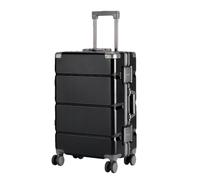 JMOZHCD Maleta con asa Ancha para Equipaje, Equipaje de Mano para Hombre, Caja de almacenaje para Acampada con Marco de Aluminio para PC para Mujer (Black 24)
