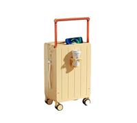 JMOZHCD Maleta con asa Ancha y portavasos, Equipaje de Viaje con contraseña, Cubierta de Carrito, Bolsa de Viaje de Mano, Maleta con Ruedas (Vertical Stripe a 24)