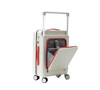 JMOZHCD Maleta con Ruedas Ancha, Maleta de Negocios con Cremallera para Hombre, Marco de Aluminio, Equipaje de Mano, Maleta con Cerradura combinada para Mujer, Aluminio de 24" (Zipper 20)