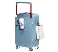 JMOZHCD Maleta con Ruedas Ancha, portavasos Plegable, Gancho Lateral, Bloqueo de contraseña de embarque, Maleta, Estuche De Viaje (Blue 24)