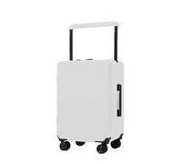 JMOZHCD Maleta con Ruedas con contraseña, Maleta Ligera con Ruedas Anchas, Bolsa de Viaje para Equipaje de Gran Capacidad para PC (White 24 Inch)