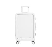 JMOZHCD Maleta con Ruedas para Equipaje con Apertura Frontal, Maleta giratoria con Ruedas, Unisex, con contraseña (Aluminum Frame1 24)