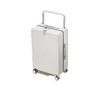 JMOZHCD Maleta de Viaje clásica, Maleta Ancha con Ruedas silenciosas, Maleta Multifuncional, Maleta Dura de Gran Capacidad (Shell White 20)