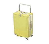 JMOZHCD Maleta de Viaje clásica, Maleta Ancha con Ruedas silenciosas, Maleta Multifuncional, Maleta Dura de Gran Capacidad (Lemon Yellow 22)