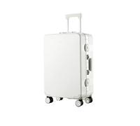 JMOZHCD Maleta de Viaje con contraseña para Mujer, Equipaje de Mano con Ruedas silenciosas, Bolsa de Equipaje con Ruedas (White 24 Inch)