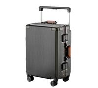 JMOZHCD Maleta de Viaje de Gran Capacidad con asa de Cuero y Banda Ancha, Maleta de Mano con Ruedas silenciosas (Gray9 26 Inch)
