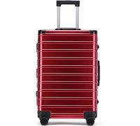 JMOZHCD Maleta Dura de Lujo Ligera con Ruedas Maleta con Ruedas de aleación de Aluminio y magnesio para Viajes (Red)