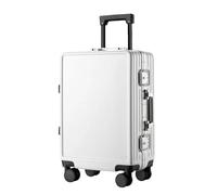 JMOZHCD Maleta Ligera para PC Maleta con Ruedas silenciosas Maleta de Cabina con contraseña Maleta de Negocios (White 26)