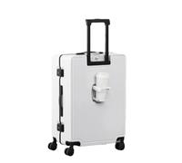 JMOZHCD Maleta Multifuncional, Maleta de Viaje, Maleta Resistente con Ruedas para Mujer, Maleta para Hombre, Maleta de Cabina portátil (White 20)