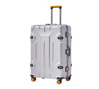 JMOZHCD Maleta Personalizada de Moda, Rueda Universal, Marco de Aluminio, Cubierta de Carrito, Caja de contraseña, Maleta de Viaje (Silver 20)