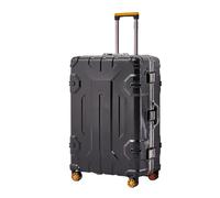 JMOZHCD Maleta Personalizada de Moda, Rueda Universal, Marco de Aluminio, Cubierta de Carrito, Caja de contraseña, Maleta de Viaje (Black 20)