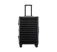 JMOZHCD Maleta rodante, Cubierta de Carrito de Aluminio, Rueda Universal portátil, Maleta Dura, Caja de Almacenamiento de Ropa (Black 28 Inch)