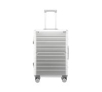 JMOZHCD Maleta rodante, Cubierta de Carrito de Aluminio, Rueda Universal portátil, Maleta Dura, Caja de Almacenamiento de Ropa (Silver 24 Inch)