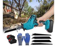 JMOZHCD Máquina cortadora de Huesos eléctrica, Sierra para Huesos de Carnicero, con 4 Hojas de Sierra y 12 Pares de Guantes, Kit de Herramientas para Cortar Carne, Mango de Goma (B)