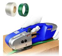 JMOZHCD Máquina flejadora eléctrica, Máquina flejadora calentada de Mano, Máquina flejadora automática para Cinta flejadora de Pet PP de 13-16 mm (Darkblue 2Battery)