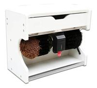 JMOZHCD Máquina para pulir Zapatos, Cepillo para pulir Zapatos para el hogar, Cepillo para Zapatos eléctrico portátil con Motor de Alta Potencia, con Caja de Almacenamiento y cojín Suave (C)